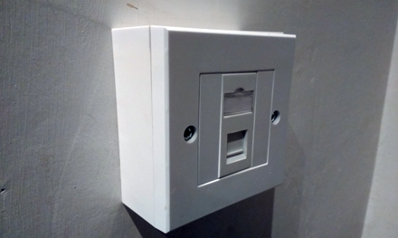 wall mounted ethernet wall socket installation herts