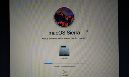 imac macos sierra installation stevenage hertfordshire