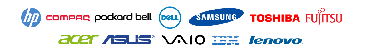 HP, Compaq, Packard Bell, Dell, Samsung, Toshiba, Fujitsu, Acer, Asus, Sony Vaio, IBM, Lenovo, Advent, Gateway, E-machines, Medion laptop repair ware